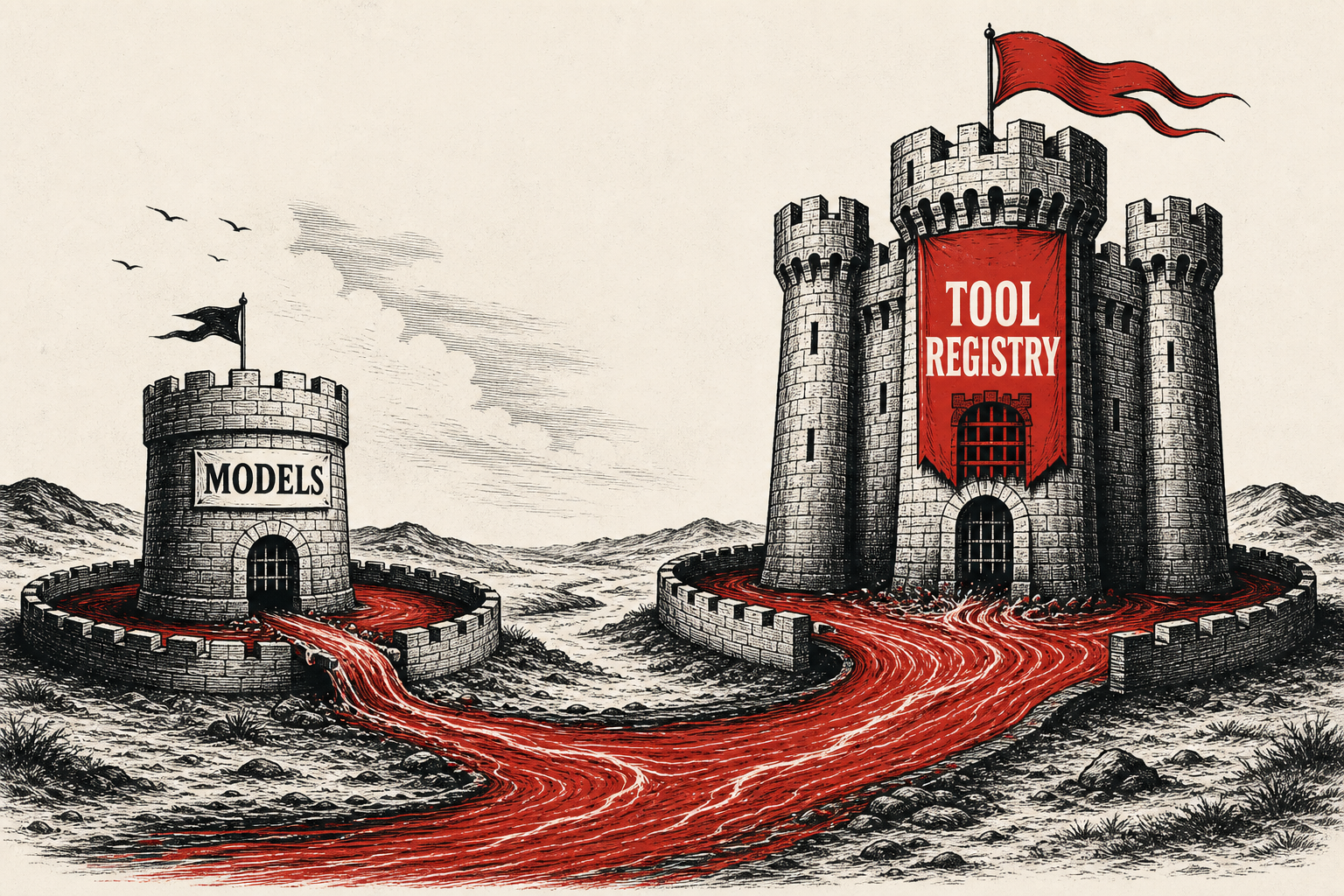 Cover image for "Lock-in moves to tool registries."
